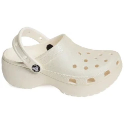 CLASSIC PLATFORM GLITTER CLOG Blanc