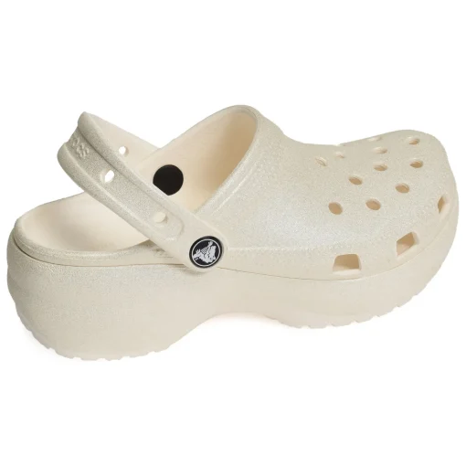 CLASSIC PLATFORM GLITTER CLOG Blanc