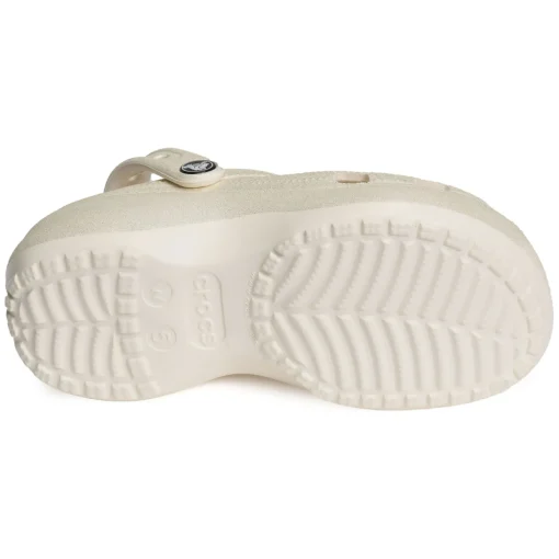CLASSIC PLATFORM GLITTER CLOG Blanc