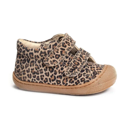 COCOON GIRL VELCRO VELOURS Léopard