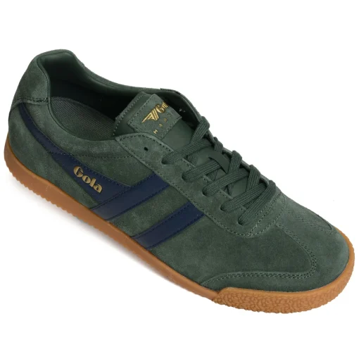 HARRIER SUEDE TRAINERS Vert Marine