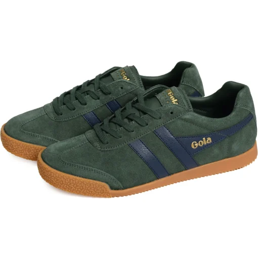 HARRIER SUEDE TRAINERS Vert Marine