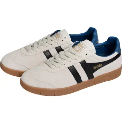 HURRICANE SUEDE TRAINERS Blanc Noir