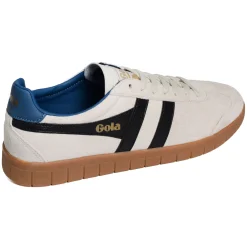 HURRICANE SUEDE TRAINERS Blanc Noir