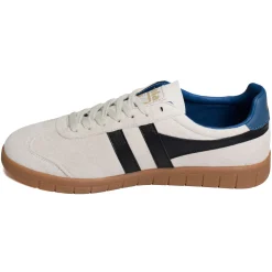 HURRICANE SUEDE TRAINERS Blanc Noir