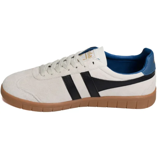HURRICANE SUEDE TRAINERS Blanc Noir