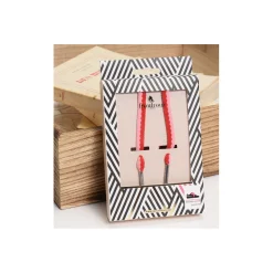 LACETS BICOLORE Rouge Rose