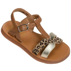 PLAGETTE SALOME TEK Camel Léopard
