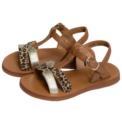 PLAGETTE SALOME TEK Camel Léopard
