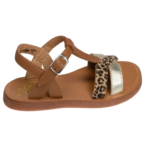 PLAGETTE SALOME TEK Camel Léopard