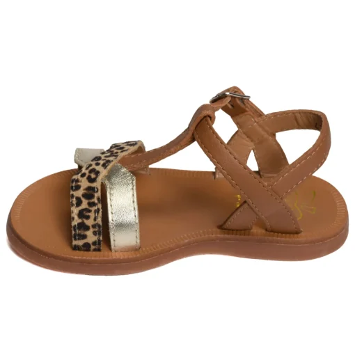 PLAGETTE SALOME TEK Camel Léopard