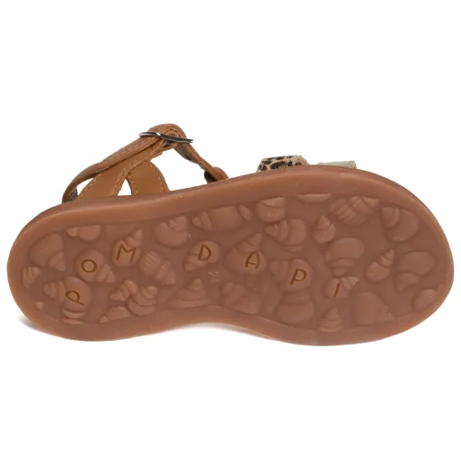PLAGETTE SALOME TEK Camel Léopard