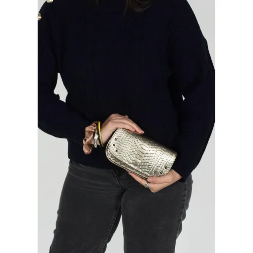 POCHETTE BANDOULIERE ALICE HE899 Platine