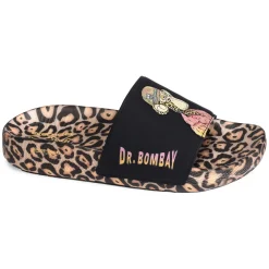SANDAL DR BOMBAY Noir Léopard