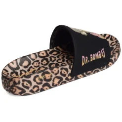 SANDAL DR BOMBAY Noir Léopard