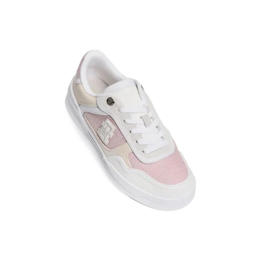 TH WOVEN BASKET SNEAKER 7289 Blanc Rose